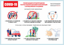 Плакат Рекомендации по профилактике коронавируса в период майских праздников