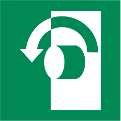 Знак E018 Поверните против часовой стрелки, чтобы открыть