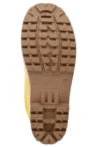 Сапоги ПВХ с металлическим подноском и металлической стелькой желтые