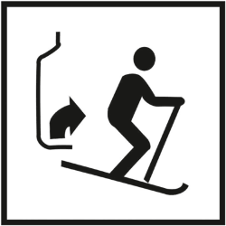 Знак PP56 Поднимайтесь и выходите (для лыжников)