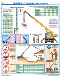 Комплект плакатов: Правила установки автокрана, 2 листа