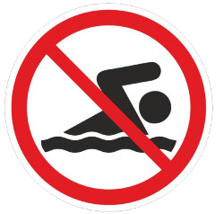 Знак P42 Купаться запрещено