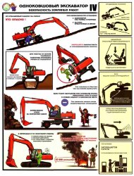 Комплект плакатов: Одноковшовый экскаватор. Безопасность земляных работ, А2, 4 листа