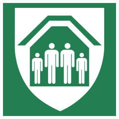 Знак E021 Защитное укрытие