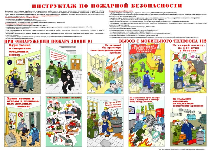 Плакат "Вводный противопожарный инструктаж" А2