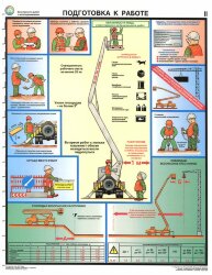 Комплект плакатов: Безопасность работ с автоподъемниками, 3 листа