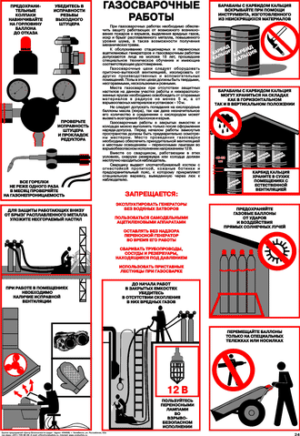 Плакат Газосварочные работы, 1 штука