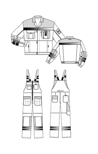 Костюм "Профессионал-2" с СВП (СОП) черно-оранжевый