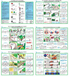 Комплект  плакатов: Ограждение мест производства путевых работ (6 шт)