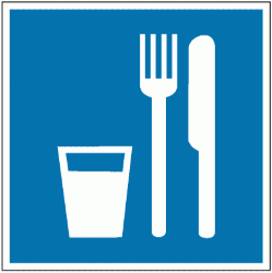 Знак D01 Пункт (место) приема пищи