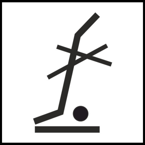 Знак Здесь поднимать тележкой запрещается