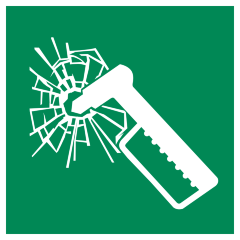 Знак E025 Аварийный молоток