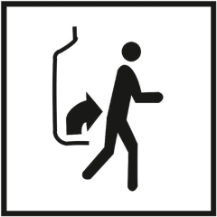 Знак PP55 Поднимитесь и выходите (для пешеходов)