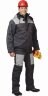 Костюм арт. 33696 куртка-полукомбинезон, темно-серый, зимний