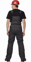 Костюм арт. 33696 куртка-полукомбинезон, темно-серый, зимний