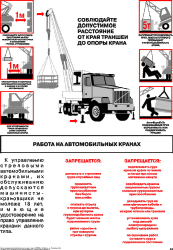 Плакат Работа на автомобильных кранах, 1 лист