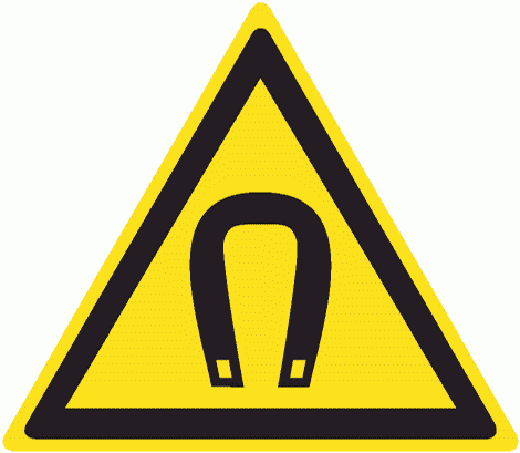 Знак W13 Внимание. Магнитное поле