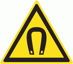 Знак W13 Внимание. Магнитное поле