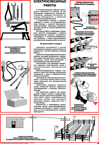 Плакат Электрослесарные работы, 1 штука