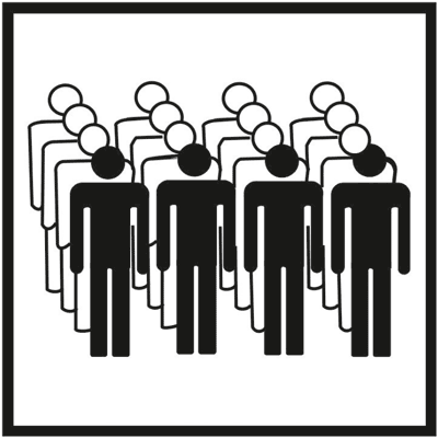 Знак PP54 Встаньте по четыре в ряд