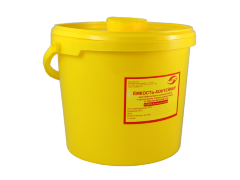 Емкость-контейнер 3.0 литра для сбора острого инструментария класс &quot;Б&quot; желтый